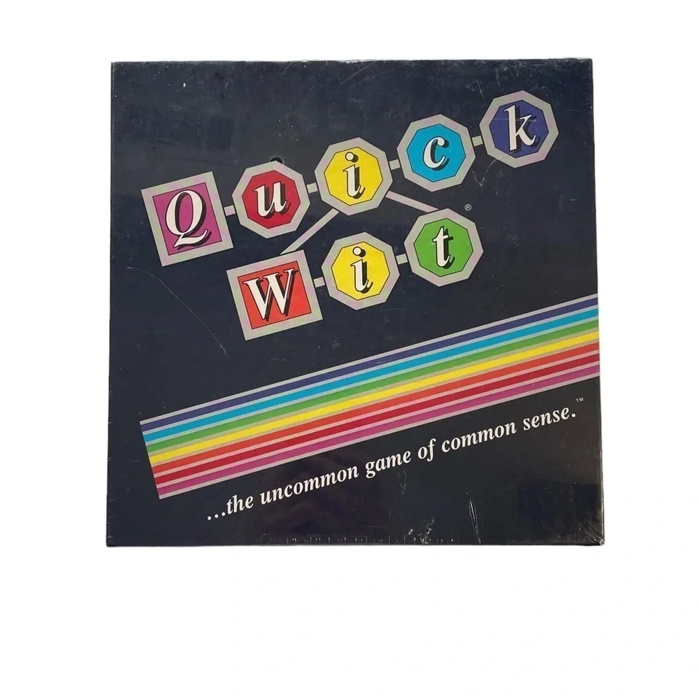 Vintage Quick Wit Board Game Common Sense Trivia Brand New Sealed 1987 family